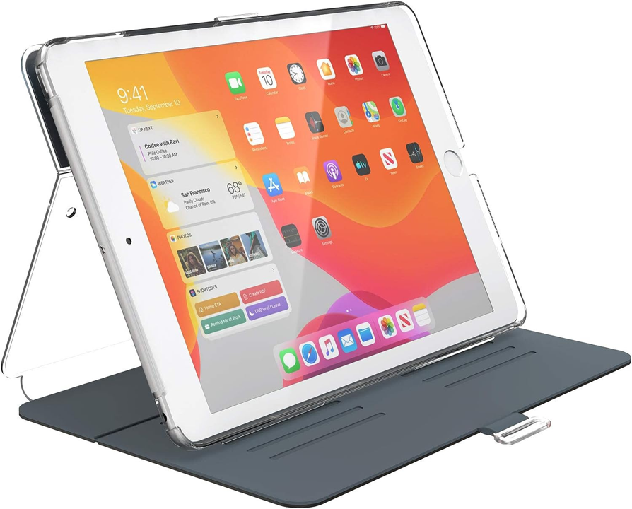 Case SPECK BALANCE Folio Clear para iPad Pro 10.2 - Gris metalico/transparente