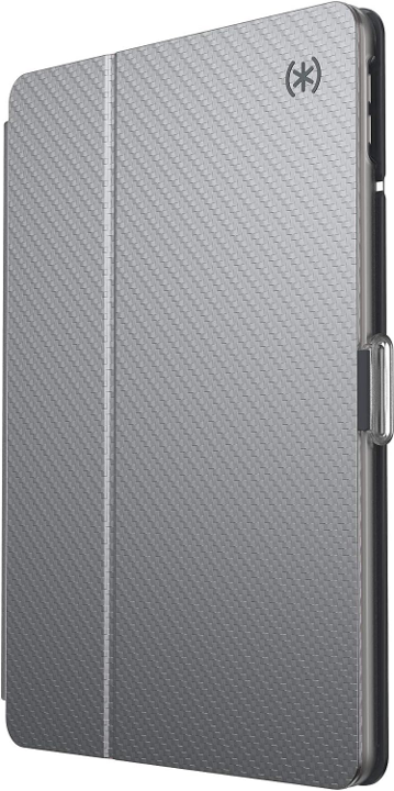 Case SPECK BALANCE Folio Clear para iPad Pro 10.2 - Gris metalico/transparente