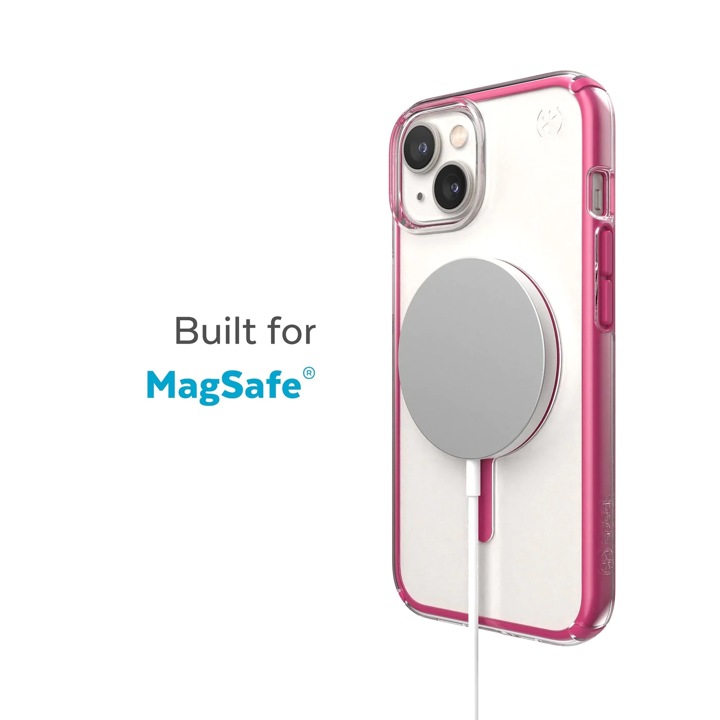 Case SPECK PRESIDIO CLEAR con MagSafe Para iPhone 13/14 - Rosado