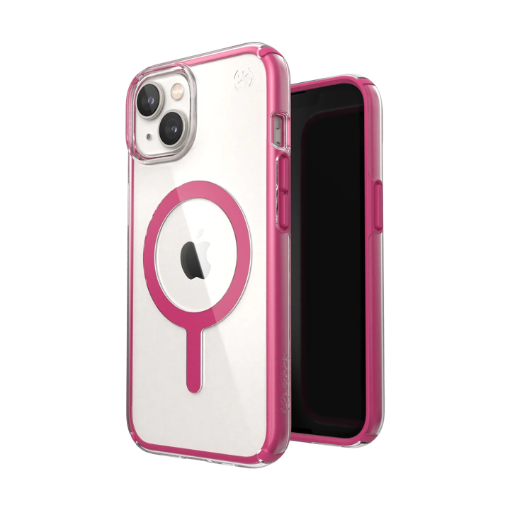 Case SPECK PRESIDIO CLEAR con MagSafe Para iPhone 13/14 - Rosado