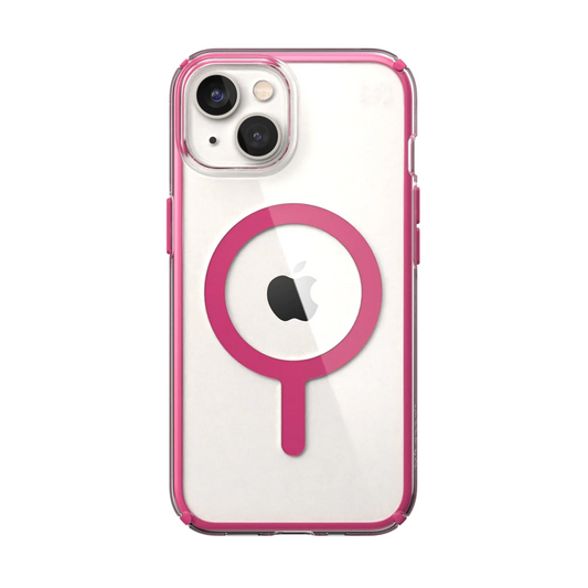 Case SPECK PRESIDIO CLEAR con MagSafe Para iPhone 13/14 - Rosado