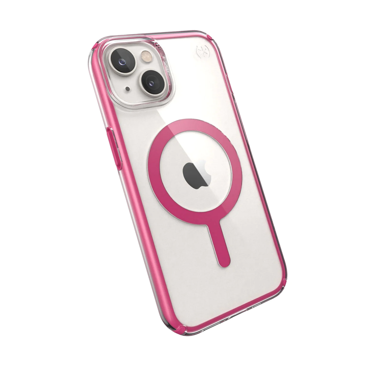 Case SPECK PRESIDIO CLEAR con MagSafe Para iPhone 13/14 - Rosado