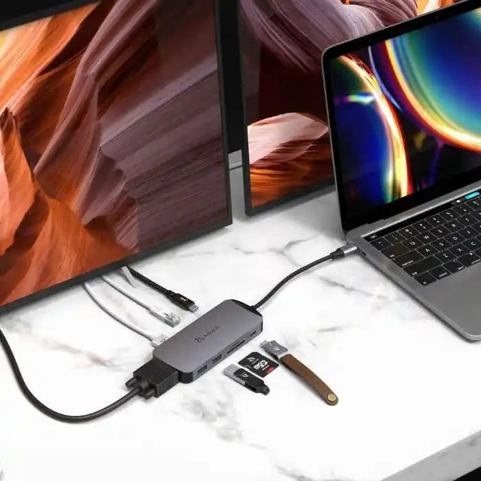 AE CASA HUB X 10-PORT USB-C 3.1 HUB GRAY