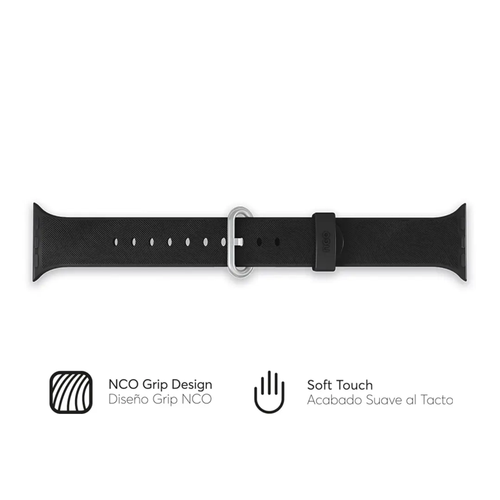 Correa de Silicona NCO ActiveLoop para Apple Watch S7 de 45mm - Negro