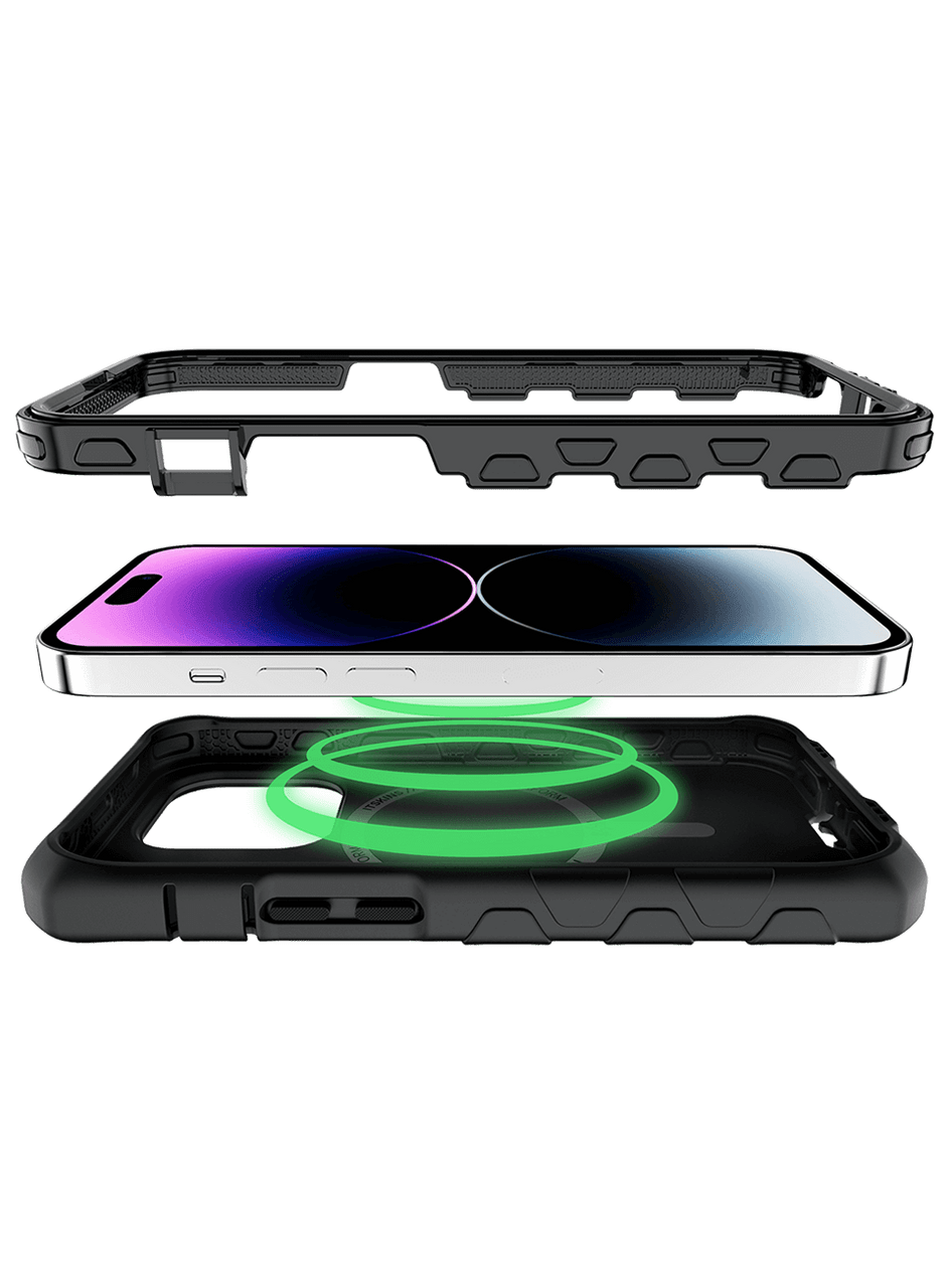 Case ITSKINS VAULT S MagSafe Para iPhone 13/14- Negro