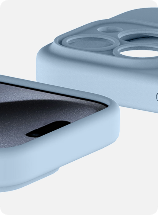 AVANA FUNDA VELVET CON MAGSAFE PARA IPHONE 15 PRO AZUL
