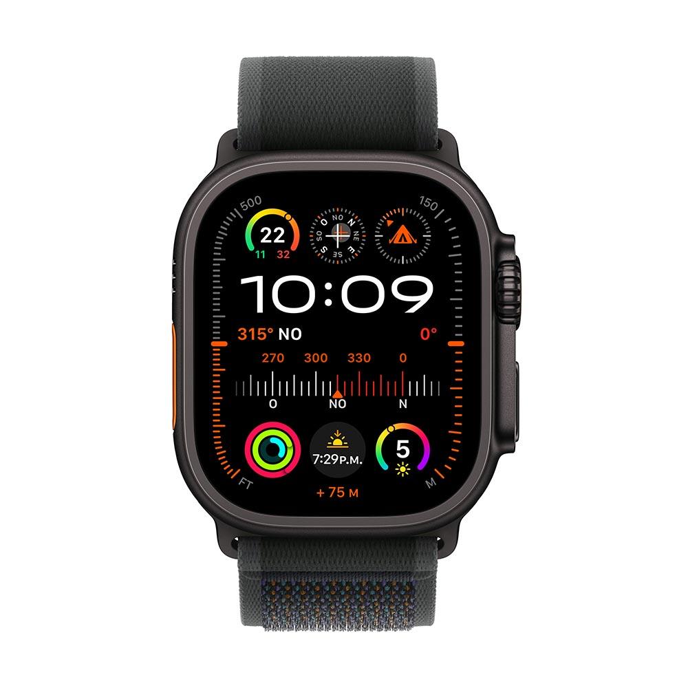 Apple Watch Ultra 2 GPS + Cellular • Caja de titanio negro de 49 mm • Correa Trail negra - M/L