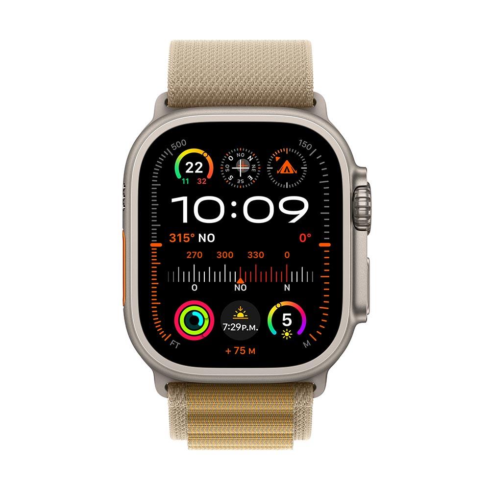Apple Watch Ultra 2 GPS + Cellular • Caja de titanio natural de 49 mm • Correa Alpine color canela - Mediana
