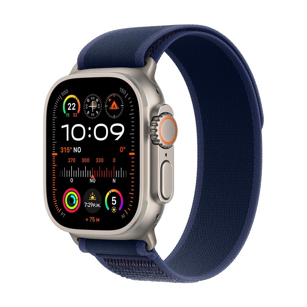 Apple Watch Ultra 2 GPS + Cellular • Caja de titanio natural de 49 mm • Correa Trail azul - M/L
