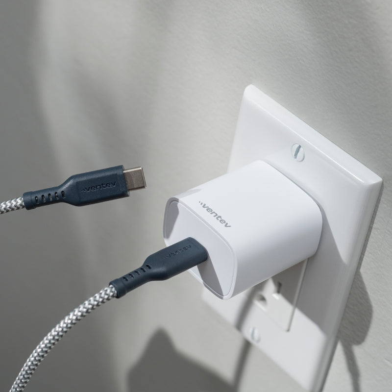 CABLE VENTEV BRAIDED USB-C A USB-C 1.8M GRY