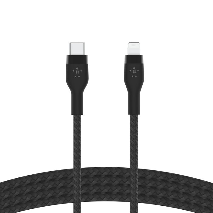 Cable Belkin USB-C a Lightning - 2M - Pro Flex - Negro