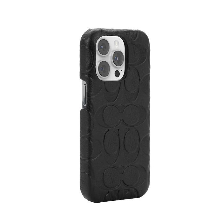 CASE COACH LEATHER SLIM WRAP PARA IPHONE 14 PRO - BLACK