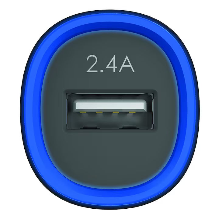 KX USB CAR CHGR 2.4AMP-BK