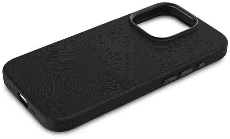 Case de silicona antimicrobiana DECODED para iPhone 15 Pro - Negro