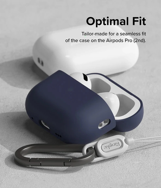 Case De Silicona RINGKE Para AirPods Pro (2º) - Azul Medianoche