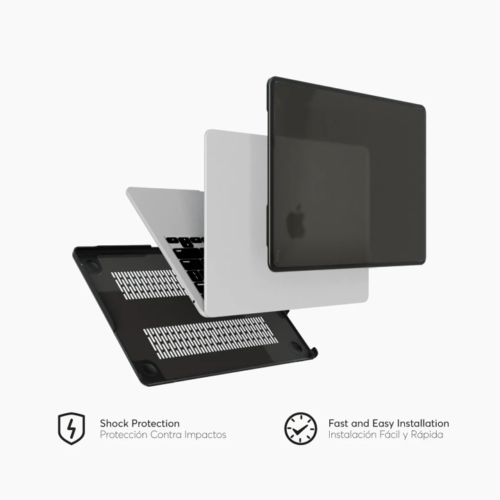 Carcasa Rígida NCO SHOCK Para MacBook de 13.6 M2 - Humo