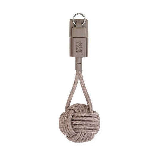 NU BRAIDED LIGHTNING KEY CABLE-TAUPE