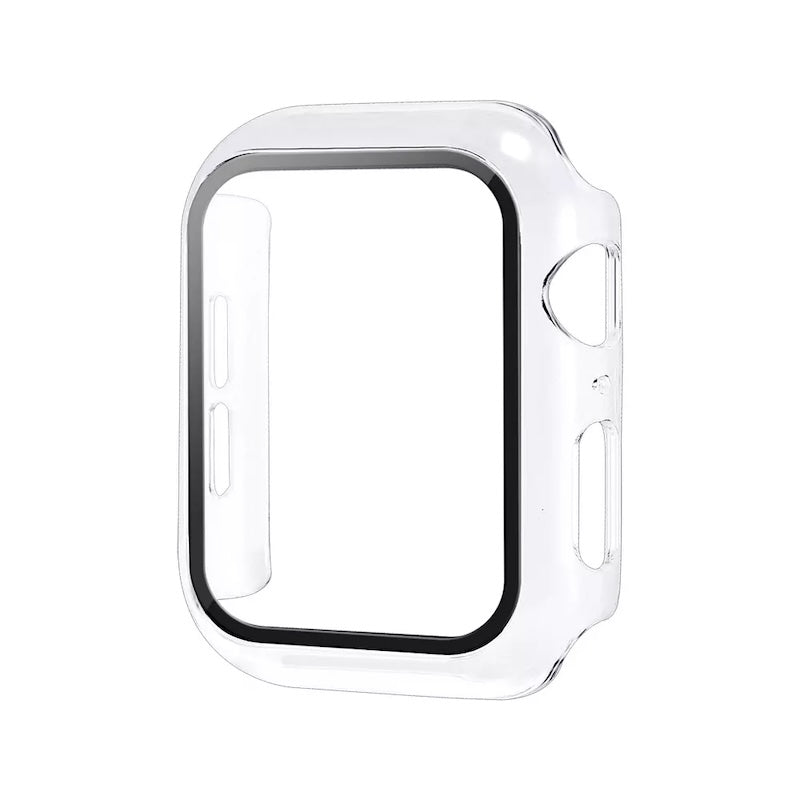 Bómper protector para Apple Watch en cristal y bordes de policarbonato para Apple Watch series 10 42mm, que protege la pantalla de tu Apple Watch ante cualquier golpe y/o caída. fácil y rápida instalación. dos unidades por empaque.