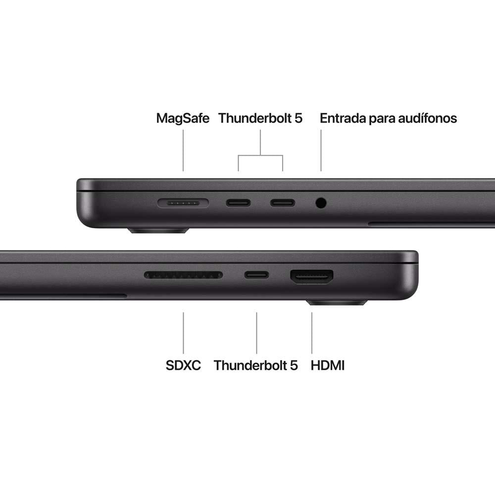 MacBook Pro de 16 pulgadas: Chip M4 Max de Apple con CPU de 16 núcleos y GPU de 40 núcleos, 1 TB SSD - Negro espacial