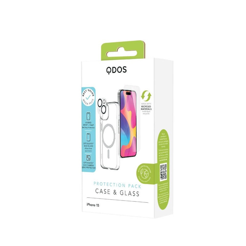 PROTECTION PACK CASE & GLASS IPHONE 15