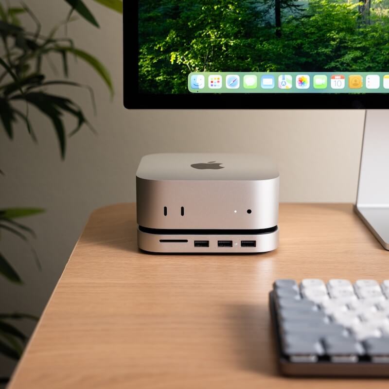 SOPORTE SATECHI HUB 4 EN 1 PARA MAC MINI M4 PUERTO PARA SSD