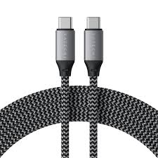 Cable de carga SATECHI TIPO-C a TIPO-C de 100W - Negro metalizado