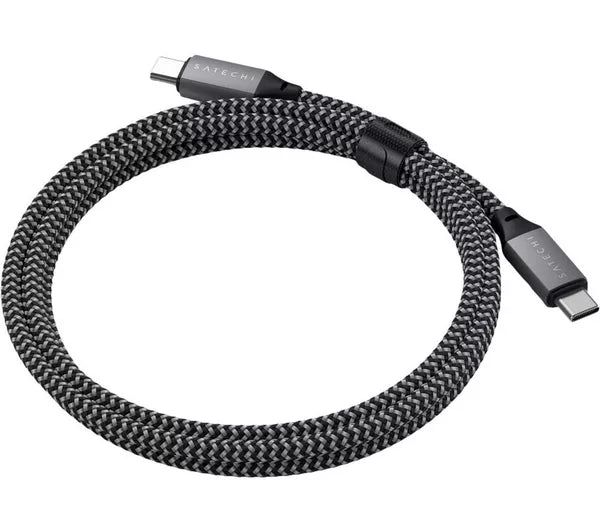 Cable de carga SATECHI TIPO-C a TIPO-C de 100W - Negro metalizado