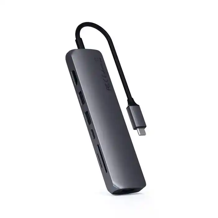 Adaptador Multipuerto SATECHI USB-C y ETHERNET - Gris Espacial