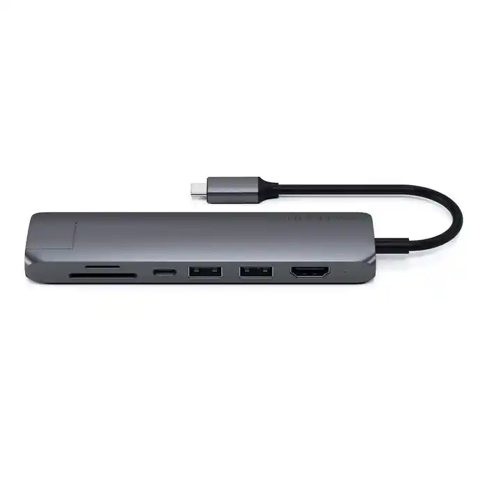 Adaptador Multipuerto SATECHI USB-C y ETHERNET - Gris Espacial