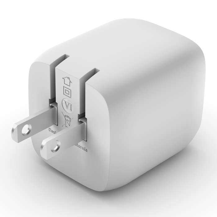 ADAPTADOR BELKIN DE PARED BOOSTCHARGE 45W GAN 2 PUERTOS