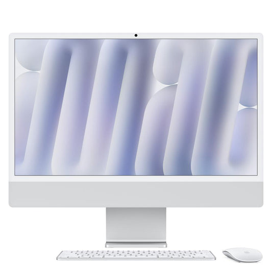 iMac con pantalla Retina 4,5K de 24 pulgadas: Chip M4 de Apple con CPU de 10 núcleos y GPU de 10 núcleos, 256 GB SSD , Vidrio nanotexturizado - Plata