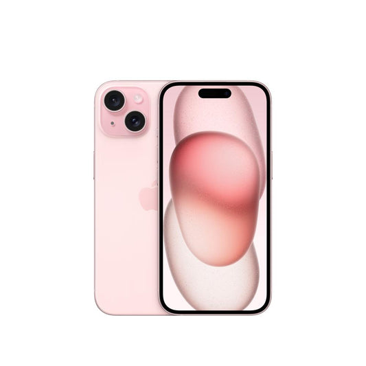 iPhone 15 rosa vista posición 1