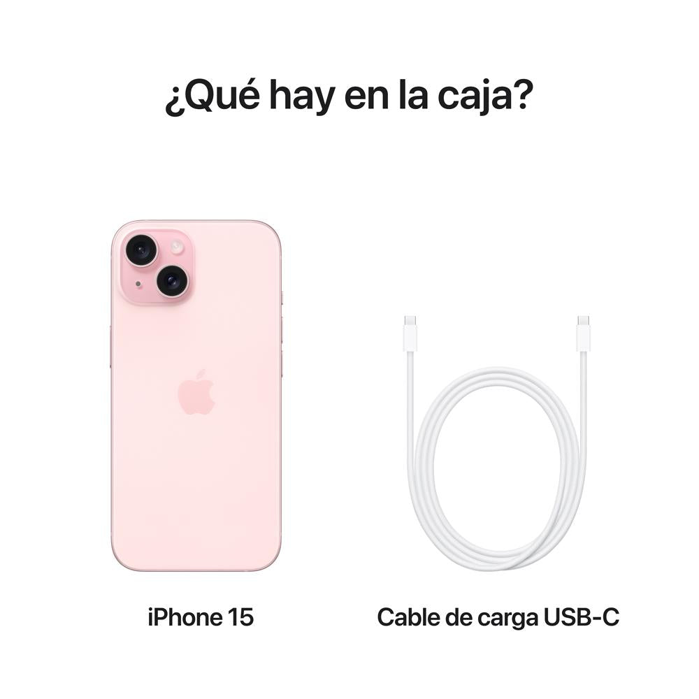 iPhone 15 rosa vista posición 8