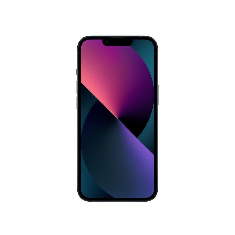 Imagen frontal del iPhone 13 color Midnight en MacStore Panamá