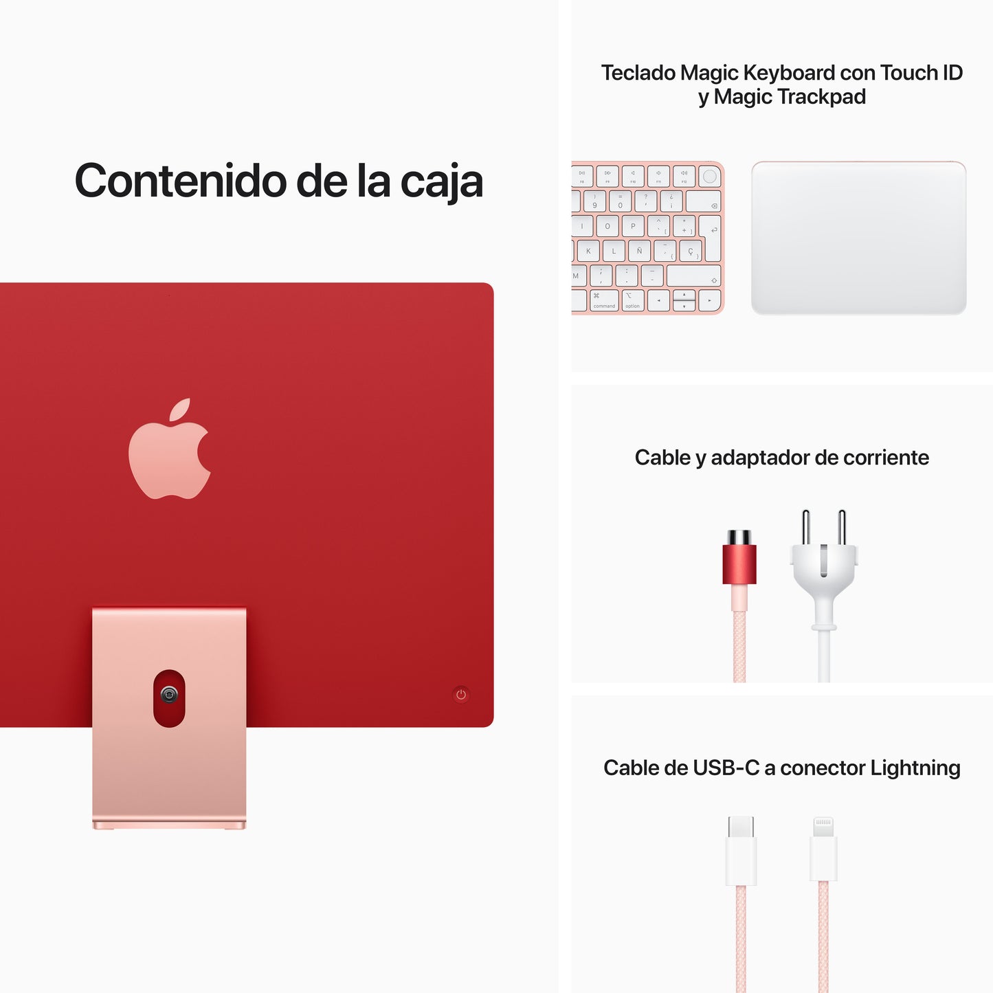 iMac con pantalla Retina 4,5K de 24 pulgadas Chip M1 de Apple con CPU de ocho núcleos y GPU de ocho núcleos