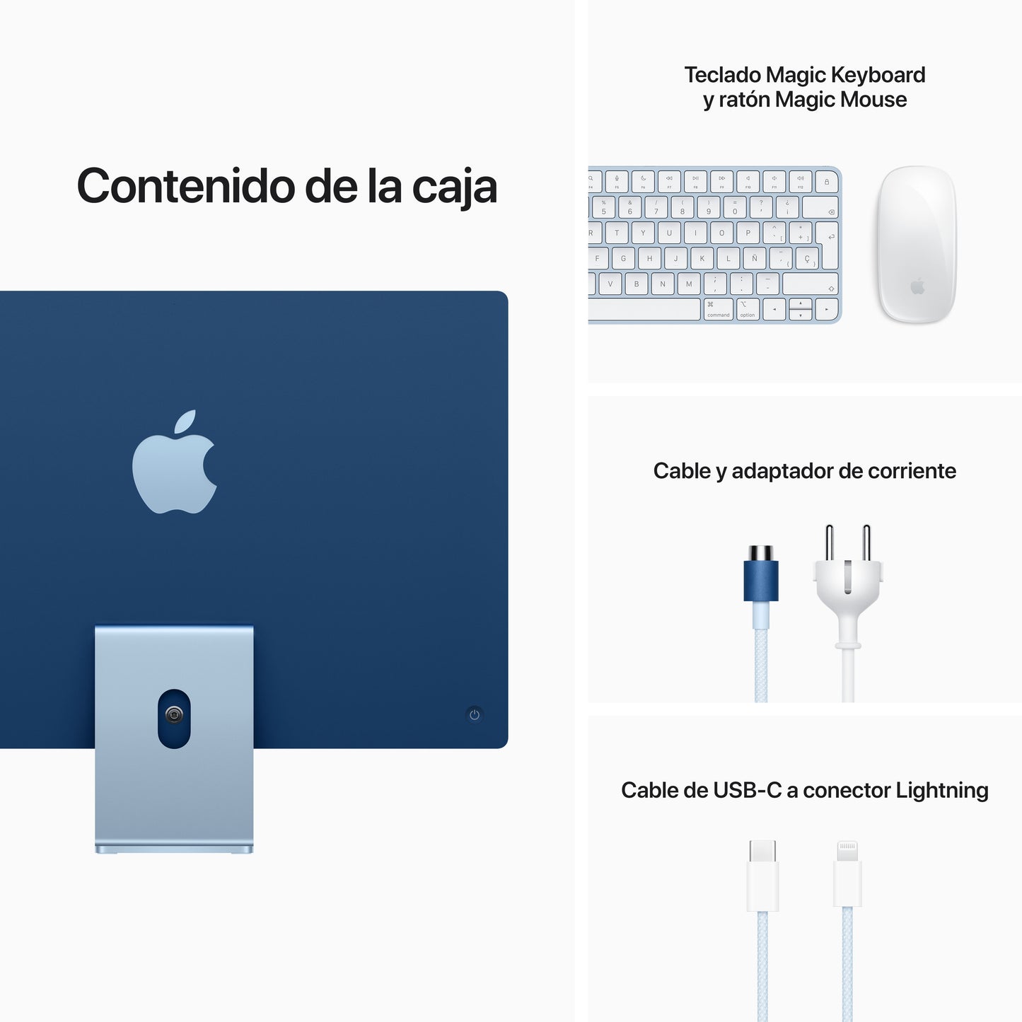 iMac con pantalla Retina 4,5K de 24 pulgadas Chip M1 de Apple con CPU de ocho núcleos y GPU de siete núcleos