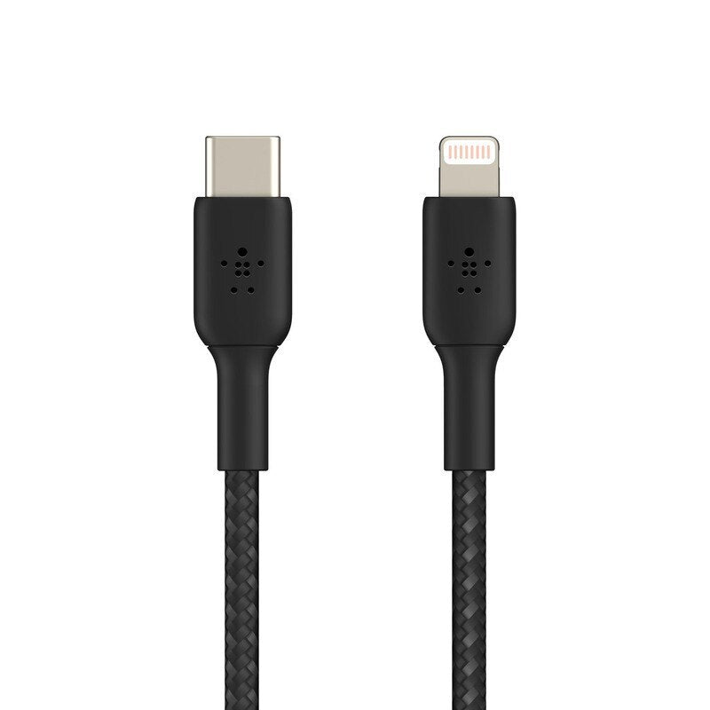 Cable Belkin USB-C a Lightning - 1M - Trenzado - Negro