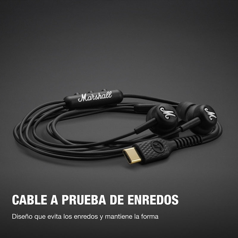 AUDIFONOS MARSHALL MODE USB-C IN EAR BLACK