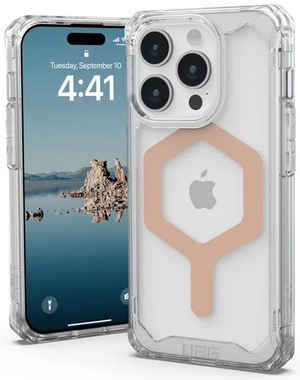 UAG FUNDA PLYO MAGSAFE IPHONE 15 PRO TRANSPARENTE/ORO ROSADO