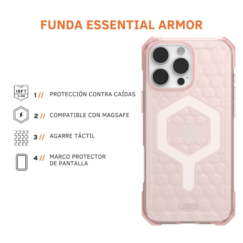 CASE UAG ESSENTIAL ARMOR IPH 16 PM PNK