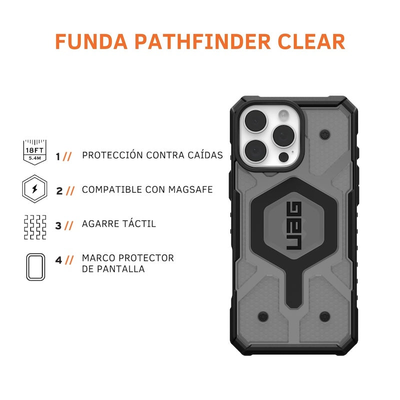 CASE UAG PATHFINDER CLEAR MAGSAFE IPHONE 16 PRO MAX  BLACK