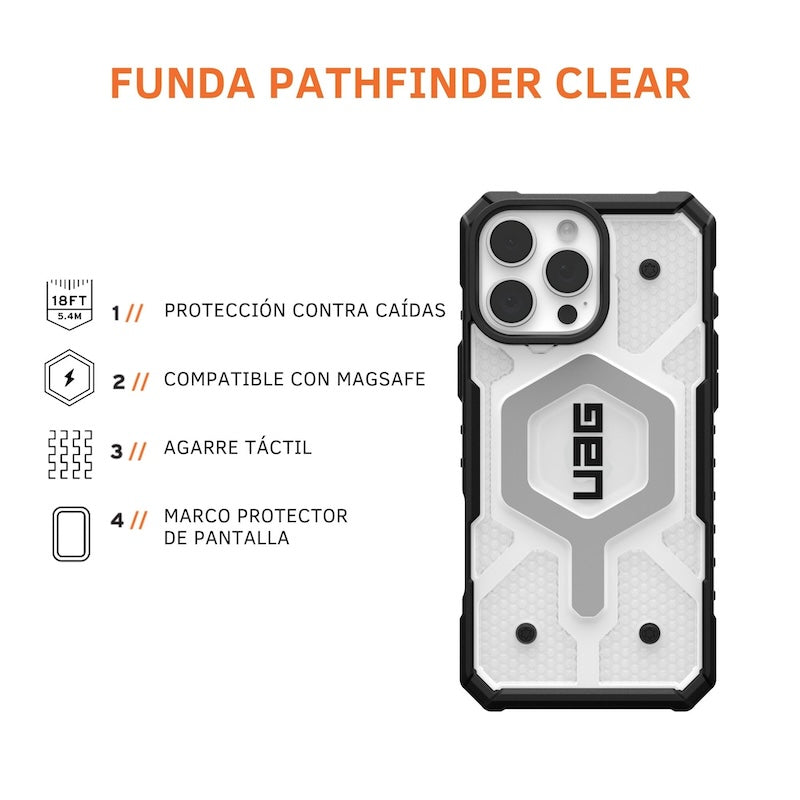 CASE UAG PATHFINDER CLEAR MAGSAFE IPHONE 16 PRO MAX  CLEAR