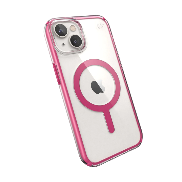 Case SPECK PRESIDIO CLEAR con MagSafe Para iPhone 13/14  - Rosado