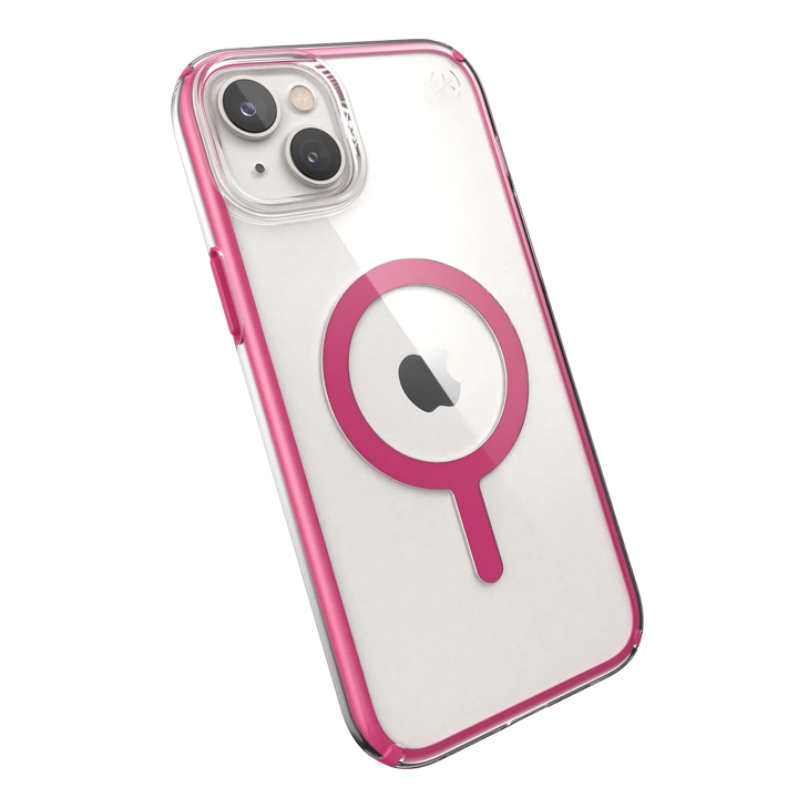 Case SPECK PRESIDIO MAGSAFE Para iPhone 14 Plus - Transparente/Fucsia