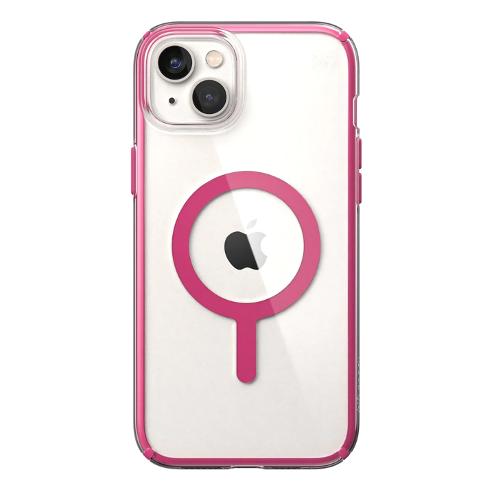 Case SPECK PRESIDIO MAGSAFE Para iPhone 14 Plus - Transparente/Fucsia