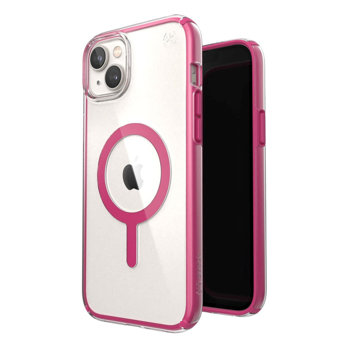 Case SPECK PRESIDIO MAGSAFE Para iPhone 14 Plus - Transparente/Fucsia