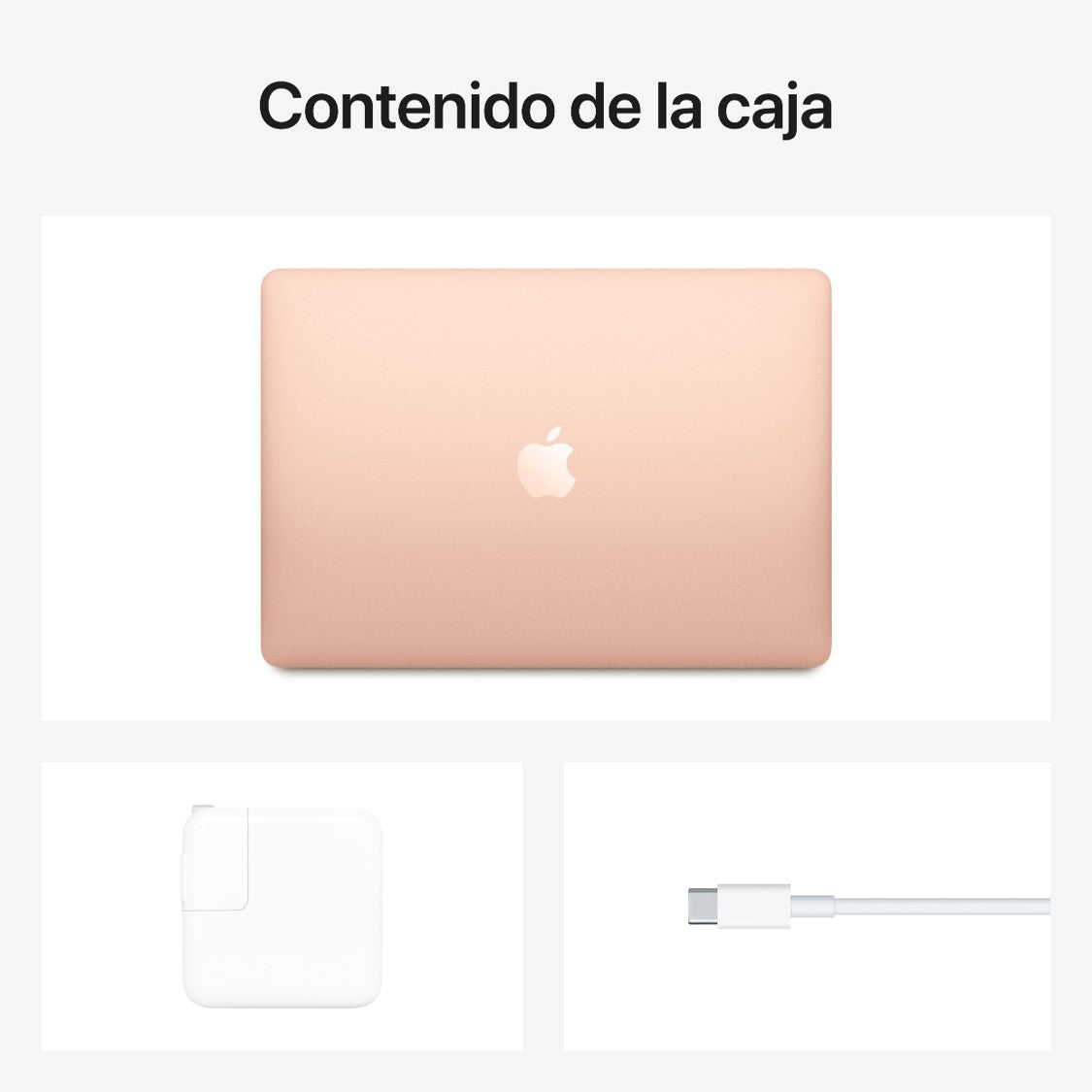 MacBook Air de 13 pulgadas Chip M1 de Apple con CPU de ocho núcleos y GPU de siete núcleos 8GB Oro 256 GB