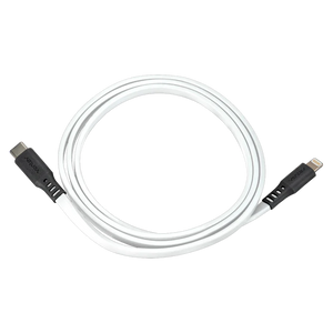 Cable Plano VENTEV USB-C a Lightning de 3Pies - Blanco/Negro
