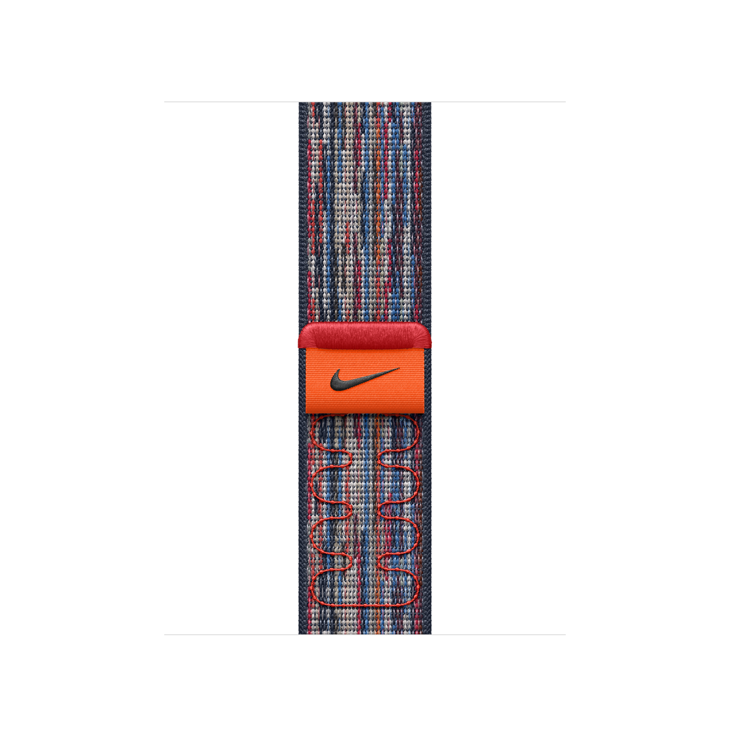 Correa loop deportiva Nike azul/roja para caja de 42 mm