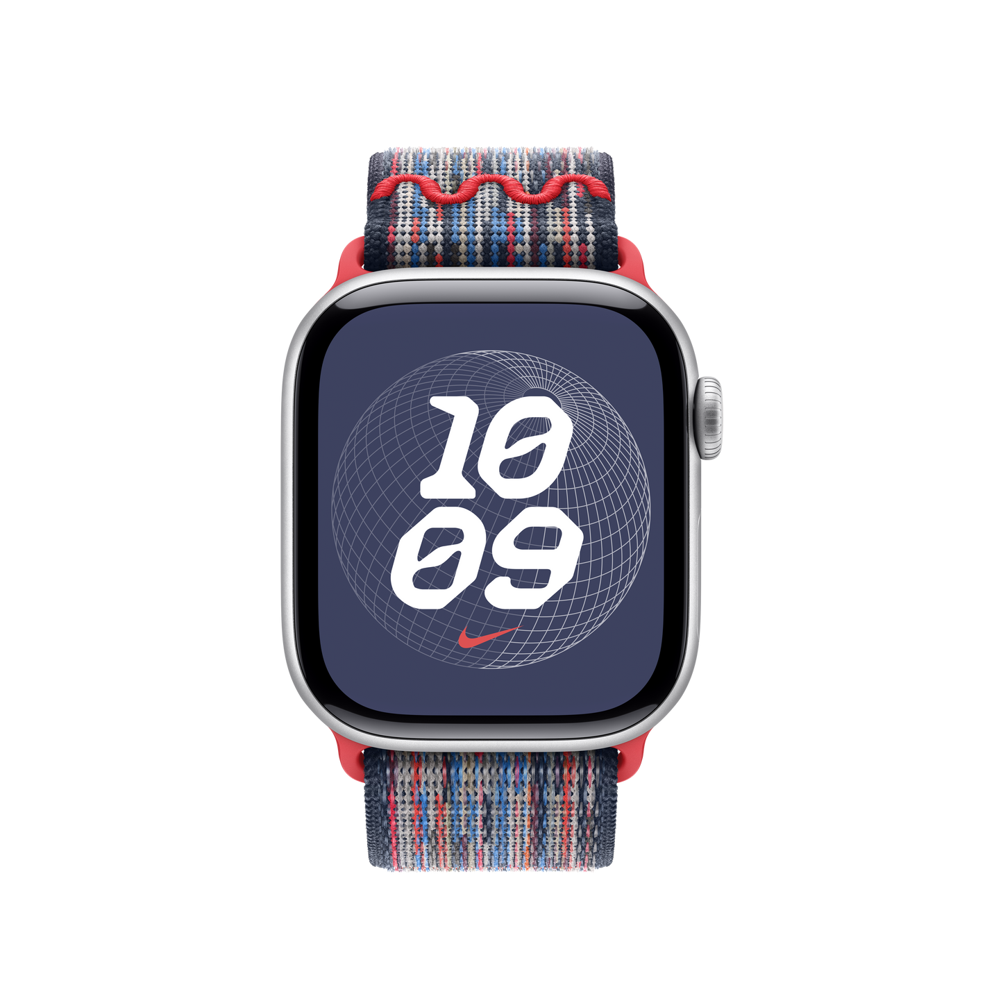 Correa loop deportiva Nike azul/roja para caja de 42 mm